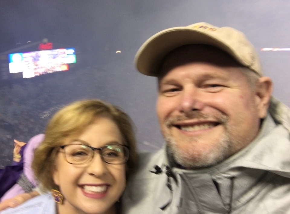 Jimmy Inman and his wife Gina at a night game